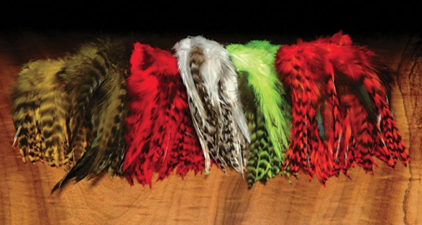 Hareline Strung 4-6" Grizzly Variant Saddle Hackle